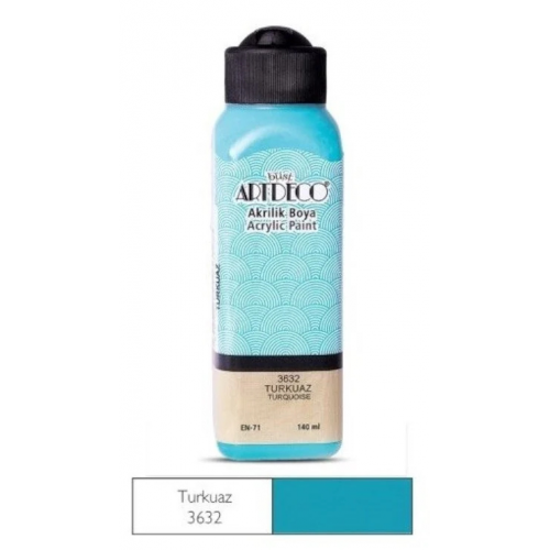 ARTDECO AKRİLİK BOYA 140ML TURKUAZ 3632